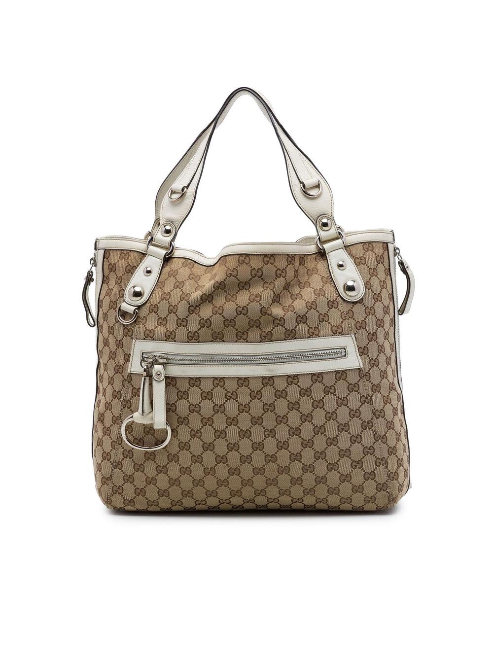 Gucci Gg Canvas Icon Bit Zip Tote Pre- #342893G53B